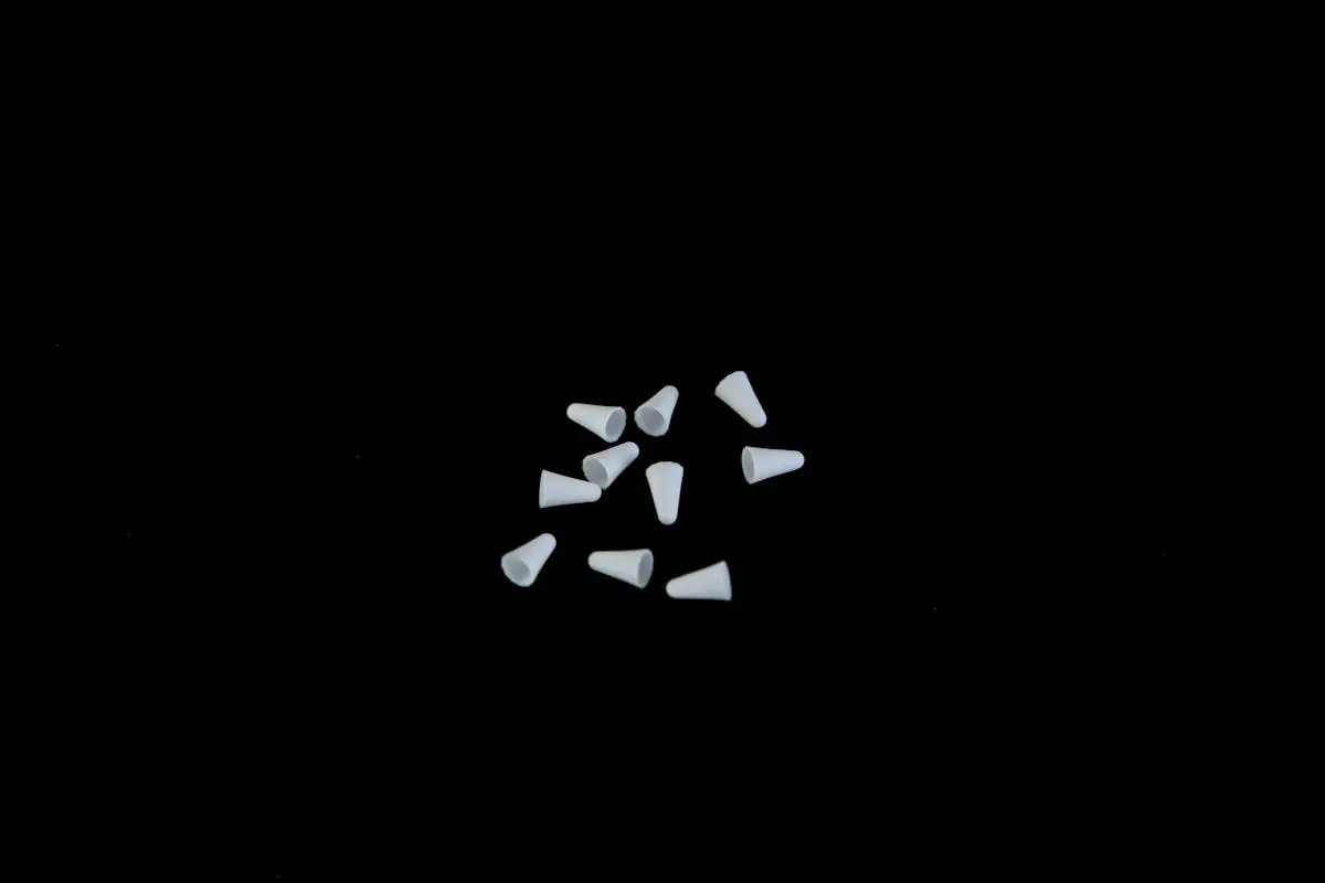 Custom-molded high-fidelity earplugs resting in their protective case