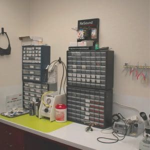 A Hearing Aid repair lab
