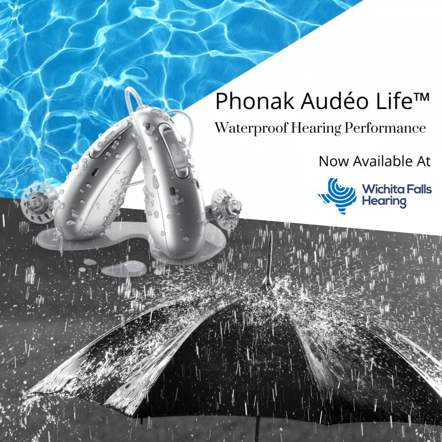 Phonak Audeo Life, the world's first waterproof rechargeable hearing aid, is available at WIchita Falls Hearing
